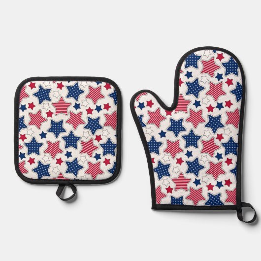 4 juli Oven Mitt Set (Voorkant)