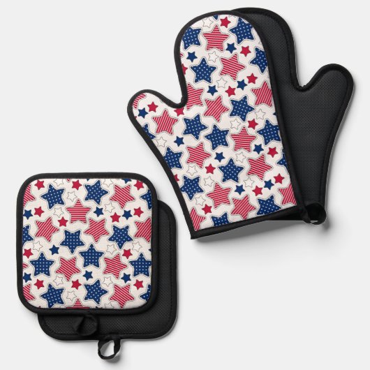 4 juli Oven Mitt Set (Voorkant / Achterkant)