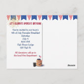 4 juli Pannenkoek Ontbijt Briefkaart (Achterkant)