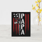 4 juli papa vader vader Ar-15 geweer patriottisch Kaart (Gele Bloem)