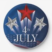 4 juli papieren bordje (Voorkant)