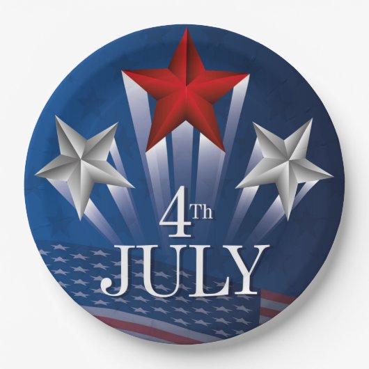 4 juli papieren bordje (Voorkant)