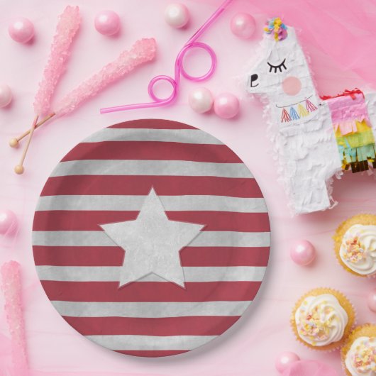 4 juli papieren bordje (Feest)