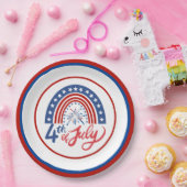 4 juli papieren bordje (Feest)