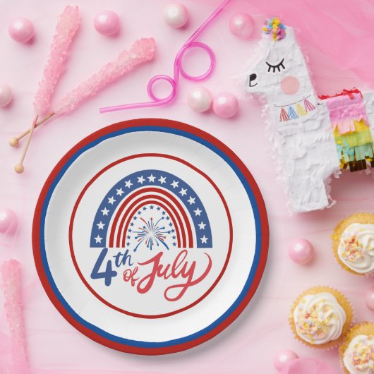 4 juli papieren bordje (Feest)