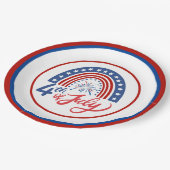 4 juli papieren bordje (Gekanteld)