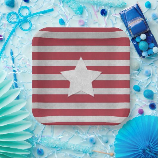 4 juli papieren bordje (Feest)