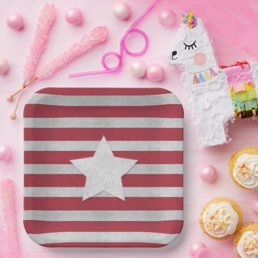 4 juli papieren bordje (Feest)