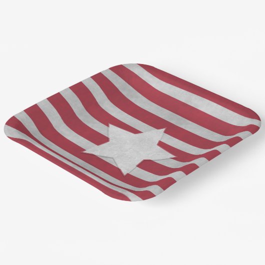 4 juli papieren bordje (Gebogen)