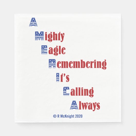 4 juli Papieren servetten (Voorkant)