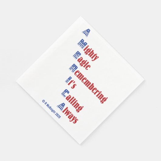 4 juli Papieren servetten (Hoek)