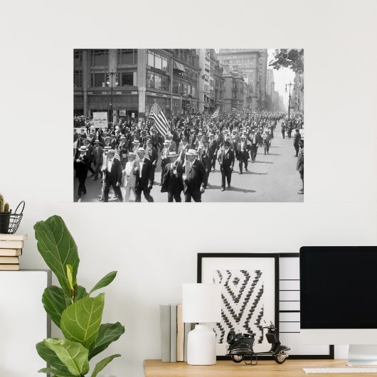 4 juli Parade, begin jaren 1900 Poster (Thuiskantoor)