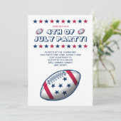 4 juli Partij Football Kaart (Staand voorkant)