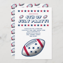 4 juli Partij Football Kaart