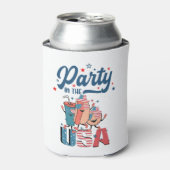 4 juli Partij in de Amerikaanse Patriottische Onaf Blikjeskoeler (Blikje Voorkant)