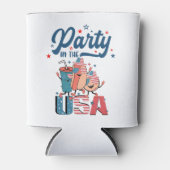 4 juli Partij in de Amerikaanse Patriottische Onaf Blikjeskoeler (Voorkant)