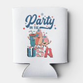 4 juli Partij in de Amerikaanse Patriottische Onaf Blikjeskoeler (Achterkant)