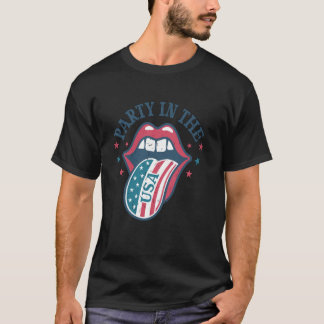 4 juli Partij in de Verenigde Staten  Grunge Flag  T-shirt