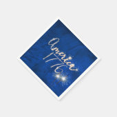 4 juli-partij Sparkler Blue Leather Servet (Hoek)