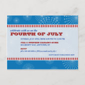4 juli Partij van de Explosie Uitnodiging Briefkaart (Voorkant)