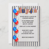 4 juli partijuitnodiging kaart (Voorkant)