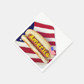 4 juli Party Amerikaanse Hot Dog Servet (Hoek)