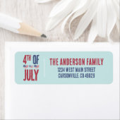 4 juli Party Amerikaanse vlag Patriottische Adres Etiket (Insitu)