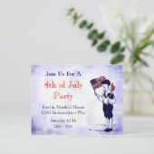 4 juli Party Custom Invitation Briefkaart (Staand voorkant)