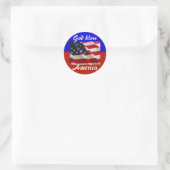4 juli Patriot Ronde Sticker (Tas)