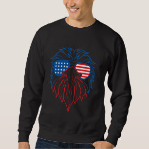 4 juli Patriotic Eagle Amerikaanse vlag Mannen Trui