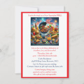 4 juli Patriotic Holiday BBQ Uitnodiging (Voorkant)