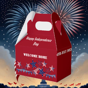 4 juli Patriotic Star Welcome Home Soldaat BBQ Bedankdoosjes