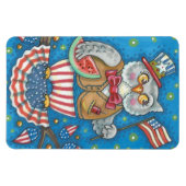 4 JULI PATRIOTISCH OWL MAGNET Large Magneet (Horizontaal)