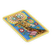 4 JULI PATRIOTISCHE GIRAFFE EN FIREWORKS Cute Fun Magneet (Rechterzijde)