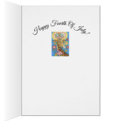 4 JULI, PATRIOTISCHE GIRAFFE WENSKAART Verse (Binnen (Rechts))