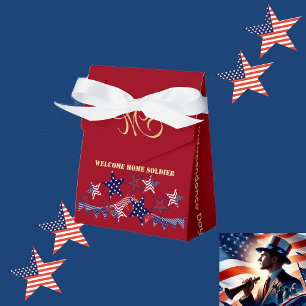 4 juli Patriottic Stars Welkom Home Soldaat Bedankdoosjes
