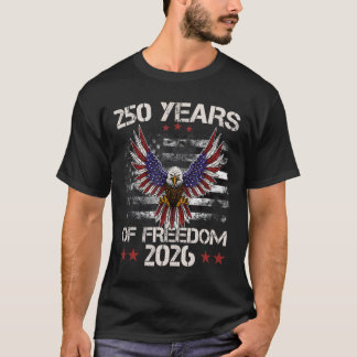 4 juli patriottisch 250ste verjaardag 250 jaar  t-shirt