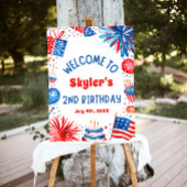 4 juli Patriottisch 2e Verjaardagsfeestje Welkomst Poster