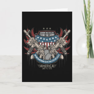4 juli Patriottisch Amerika Militair Veteraan Onaf Kaart