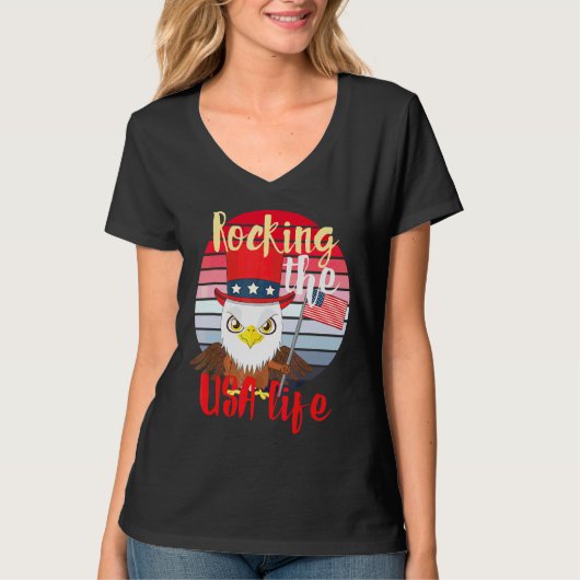 4 juli Patriottisch Amerika Verenigde Staten Ameri T-shirt (Voorkant)