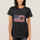 4 juli Patriottisch Amerikaans Hout Vogelliefhebbe T-shirt (Voorkant)
