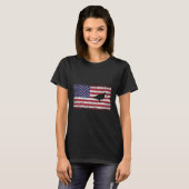 4 juli Patriottisch Amerikaans Hout Vogelliefhebbe T-shirt (Voorkant volledig)