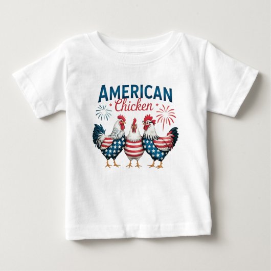 4 juli patriottisch Amerikaans kip ontwerp (Voorkant)