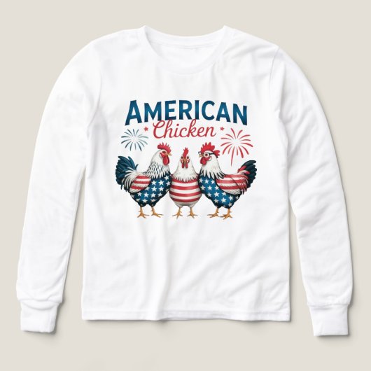 4 juli patriottisch Amerikaans kip ontwerp (Voorkant)