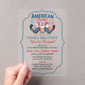 4 juli patriottisch Amerikaans kip ontwerp Acryl Uitnodigingen (Insitu (Draagbaar))