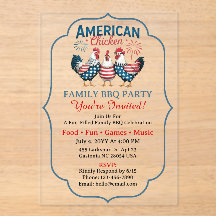 4 juli patriottisch Amerikaans kip ontwerp