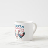 4 juli patriottisch Amerikaans kip ontwerp Espresso Kop (Voorkant rechts)