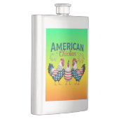 4 juli patriottisch Amerikaans kip ontwerp Flacon (Rechts)