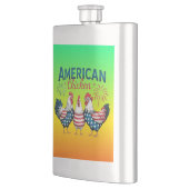 4 juli patriottisch Amerikaans kip ontwerp Flacon (Links)