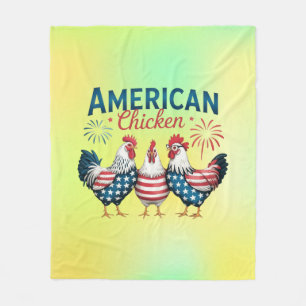4 juli patriottisch Amerikaans kip ontwerp Fleece Deken